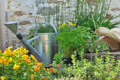 Emergency preparedness during landscaping operations with clear site safety measures